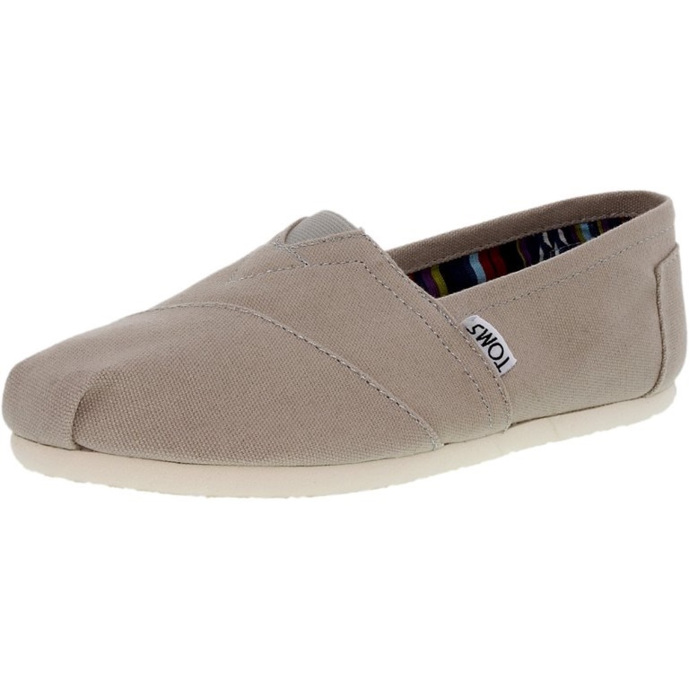 TOMS canvas classic slip on.Ash Canvas Grey Size 9